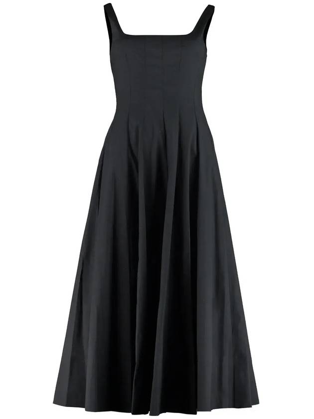 Staud Wells 스트랩 미디 드레스 907291_BLK