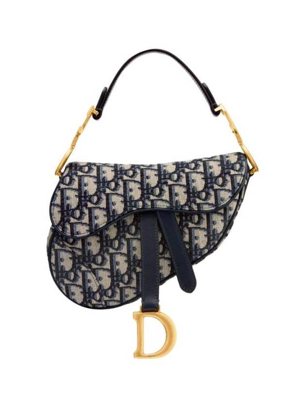 디올 미니 새들백 블루 디올 오블리크 자카드 M0447CTZQ M928