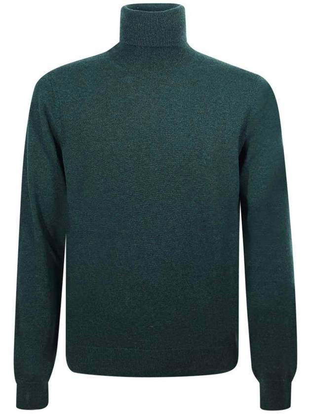 Malo Green Wool Turtleneck