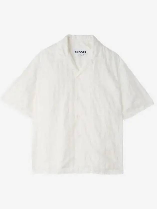 써네이 올오버 숏슬리브 셔츠 크림 Sunnei Allover Short Sleeves Shirt Cream
