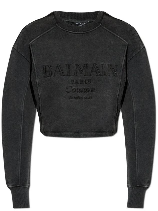 발망 쿠튀르 자수 스웨트셔츠 EF1JO076BC96_YGD