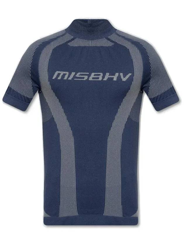Misbhv 로고 자수 티셔츠 3021M5210_NAVYGRAY