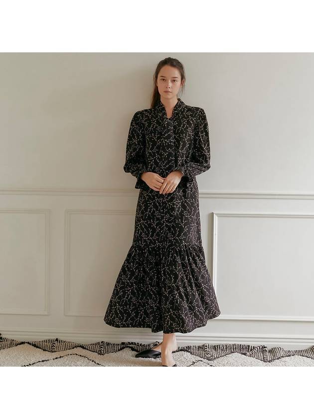 티나블러썸 여성 코리 CORY 긴팔 롱 원피스 블랙