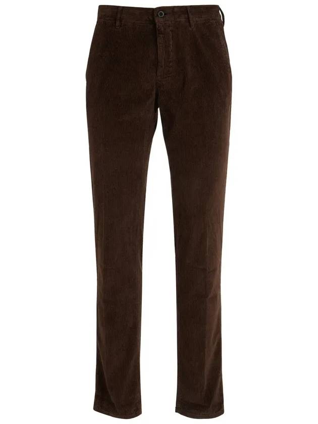 Incotex 미드 라이즈 코듀로이 팬츠 1SA10040687_629MORO