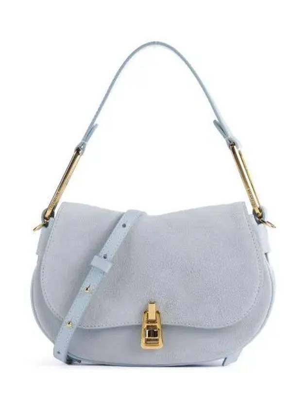 이태리 코치넬리 Magie 스웨이드 숄더백 브러쉬 소가죽 그레인 라이트 블루 201025 718074