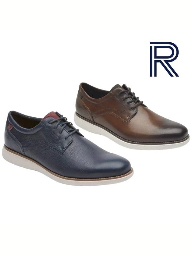 락포트 남성화 가렛 플레인 옥스퍼드 구두 신발 브라운 네이비
