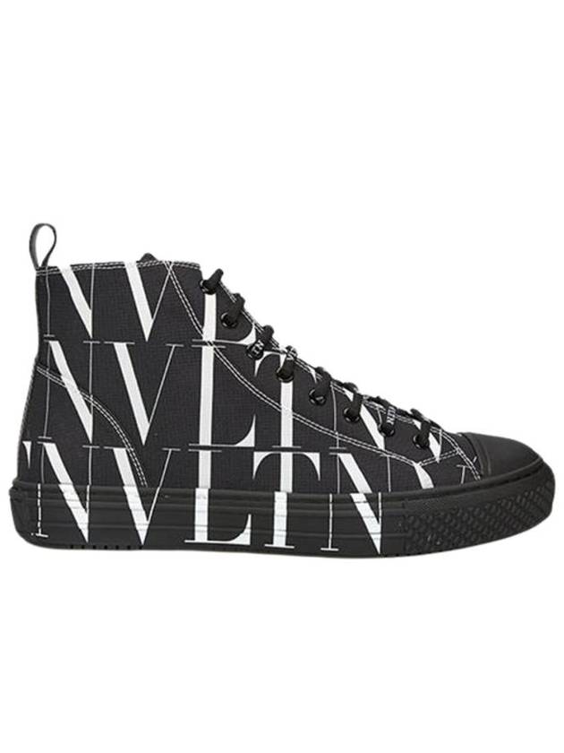 발렌티노 VLTN 지지스 하이탑 패브릭 스니커즈 블랙 화이트 S0D51JKY0NI