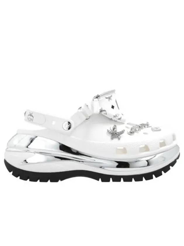 크록스 x MCM 메가 크러쉬 클로그 화이트 벨트백 브레이슬릿 Crocs x MCM Mega Crush Clog White With Belt Bag Bracelet
