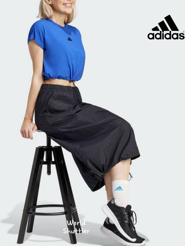 24SS 아디다스 카고스커트 A라인 나일론 롱치마