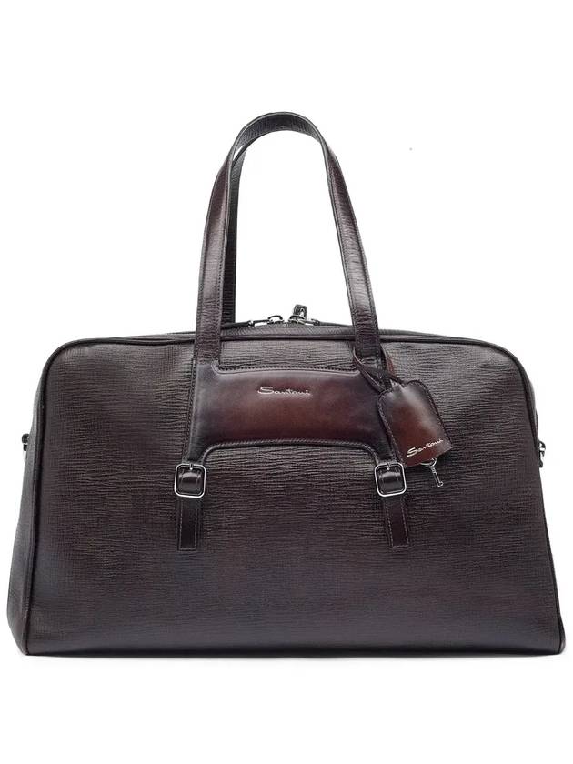 산토니 로고 레터링 지퍼 홀드올 UIBBA2419ENAOP2_T50DARKBROWN