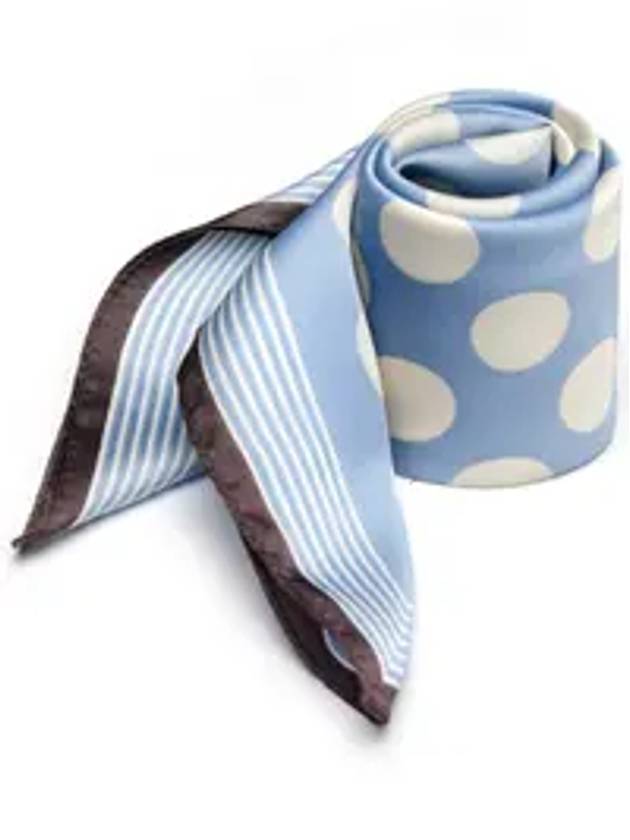 두유노우엠씨 골프웨어 킹 도트 프린트 블루 쁘띠 스카프 블루