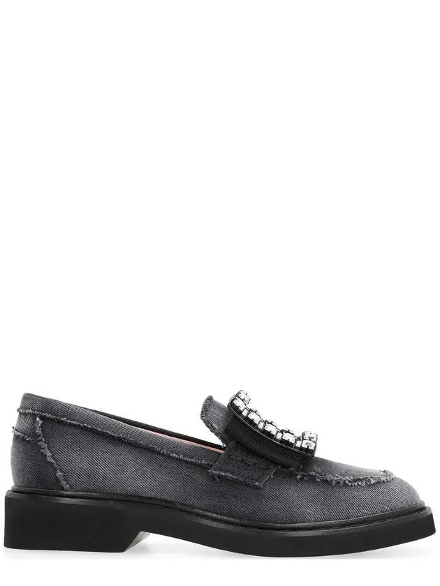 Roger Vivier Viv' Rangers 엠벨리쉬드 데님 로퍼 RVW54833580T0X_B999