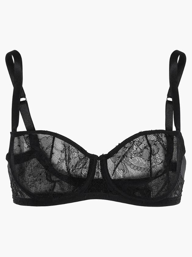 NB07 I.D.SARRIERI 여성 속옷 Chantilly lace and tulle underwired balconette bra 5549023491749322