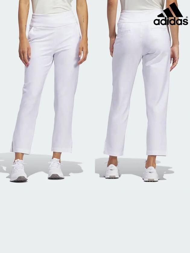 아디다스 여성 솔리드365 앵클 골프 팬츠 바지 화이트