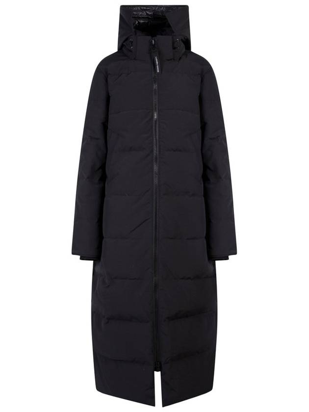 캐나다 구스 로고 패치 패딩 롱 코트