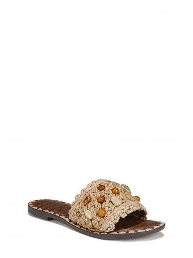 우먼 샘에델만 SAM EDELMAN Graciela Beaded 슬라이드 슬리퍼 샌달 샌들 다크 내츄럴 9347943