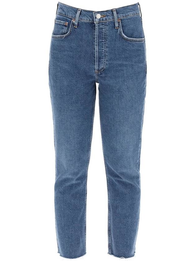 High Waisted Straight Cropped Jeans In The