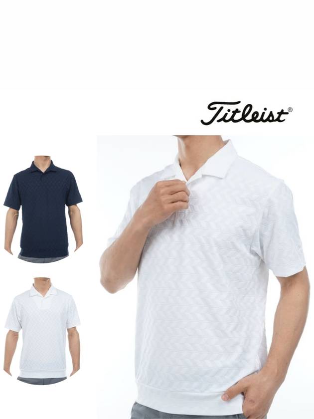 2025년 타이틀리스트 링크스 반팔 칼라티 통기성 라운딩 골프웨어남성 TMPMS116J