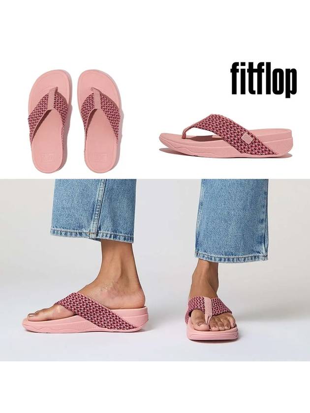 핏플랍 슬리퍼 서퍼 멀티톤 웨빙 쪼리 소프트블러쉬