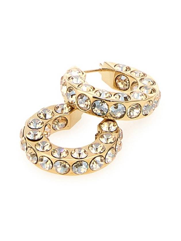 아미나 무아디 자흘릴 장식 후프 이어링 Amina Muaddi Jahleel Embellished Hoop Earrings