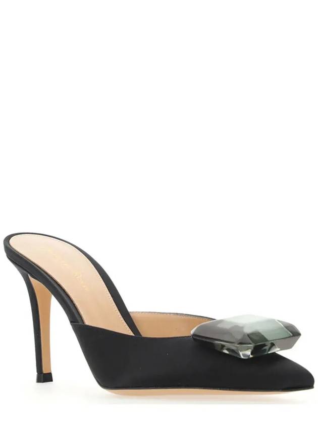 Gianvito Rossi 엠벨리시드 힐 새틴 펌프스 G9137085RICRAS_NERO