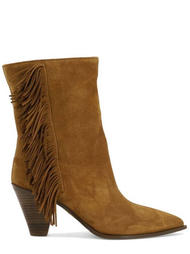 Aquazzura Marfa 프린지 디테일 포인티드 토 부츠