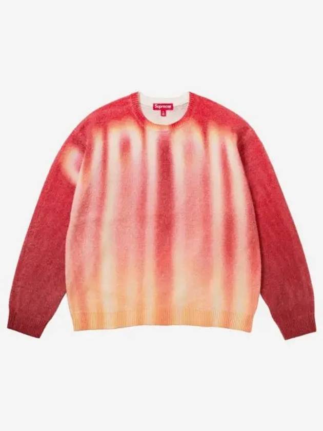 슈프림 블러드 로고 스웨터 레드 23FW Supreme Blurred Logo Sweater Red 23FW
