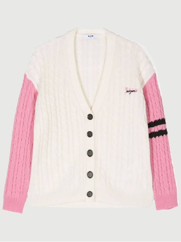 MSGM KIDS 24FW 키즈 가디건 KNIT CARDIGAN GIRL F4MSJGCA197