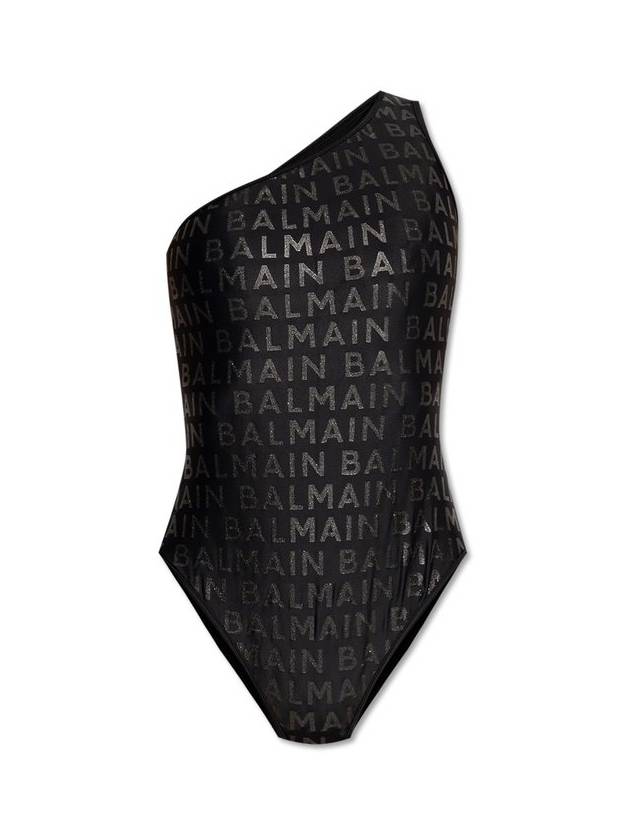 Balmain 로고 장식 원피스 수영복