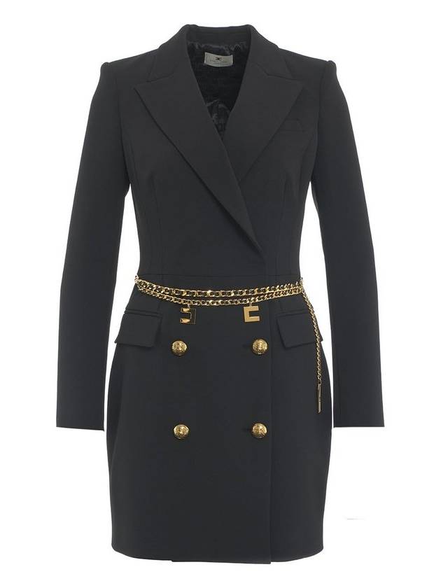 Elisabetta Franchi 벨트 스트레치 코트 드레스