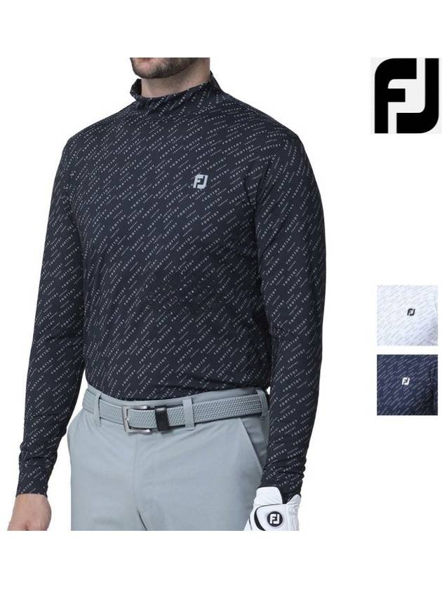 23FW 풋조이 남성골프웨어 프린팅티셔츠 골프긴팔티