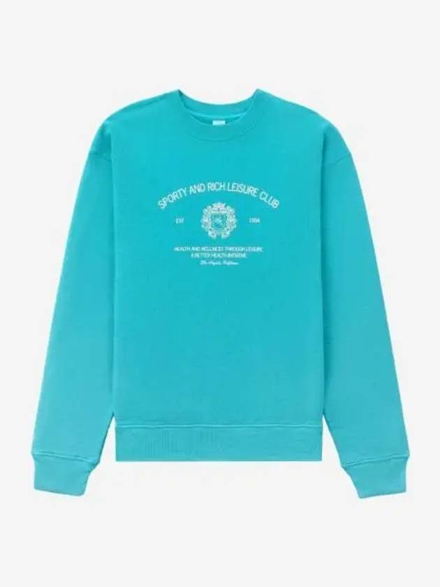 스포티 앤 리치 크레스트 크루넥 틸 Sporty & Rich Crest Crewneck Teal