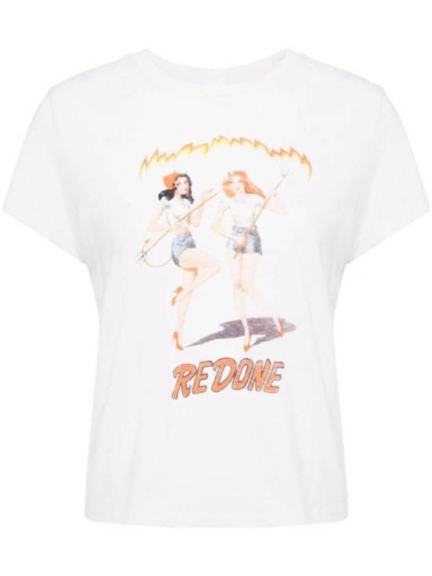24FW 리던 반팔 티셔츠 02402WCGT309 VINTAGE WHITE