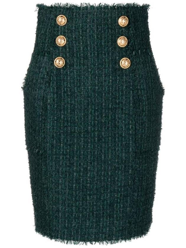 발망 버튼 디테일 트위드 펜슬 스커트 BF1LB845XF91