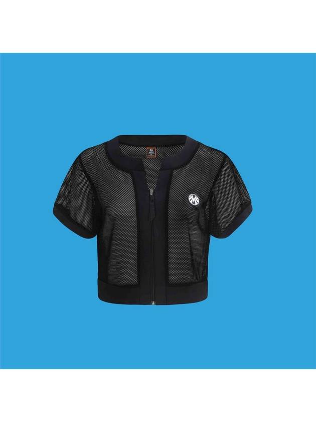 마헤스 시그니춰 블랙라벨 펀칭 크롭 베스트 여성 조끼 가디건 GN40535