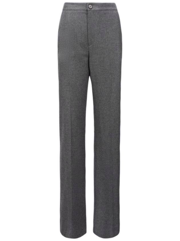 몽클레르 플란넬 울 스트레이트 팬츠 그레이