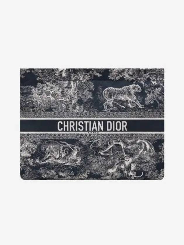 디올 트왈 드 주이 리버스 테크니컬 패브릭 트래블 지퍼 파우치 블루 Dior Toile de Jouy Reverse Technical Fabric Travel Zipped Pouch Blue