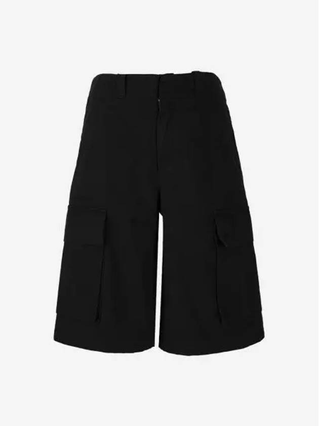 세릭 우먼 히든 하프 카고 팬츠 블랙 Cerric Women Hidden Half Cargo Pants Black