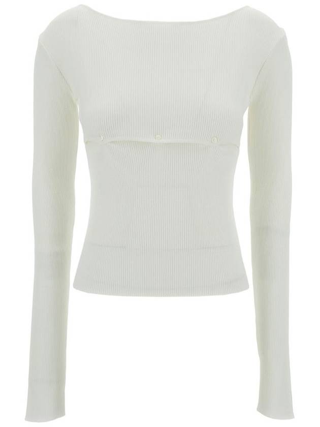 LOW CLASSIC 2 WAY 니트 탑 LOW24SCKN010WHITE