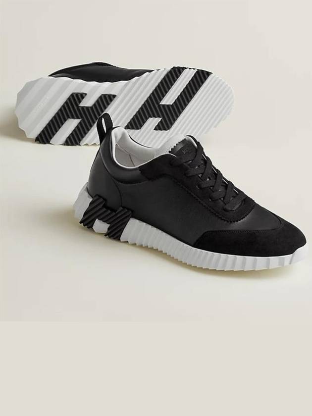 에르메스 바운싱 스니커즈 카프스킨 스웨이드 고트스킨 누아 H221898ZH01