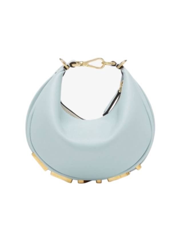 펜디 펜디그래피 스몰 레더 토트 백 블루