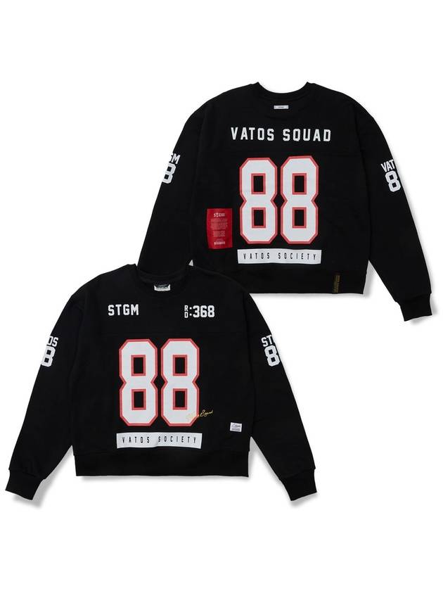 스티그마 88 Football Oversized Crewneck Black
