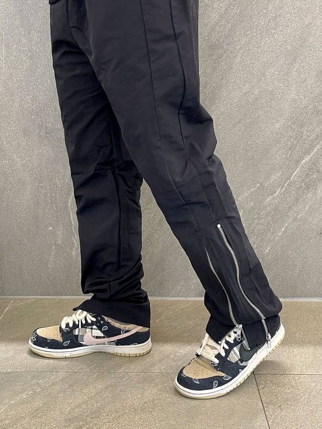 클라코 나일론 더블 사이드 지퍼 팬츠 블랙