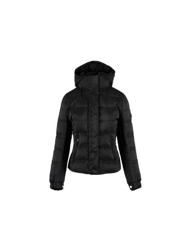 프라다 삼각 로고 후드 패딩 자켓 블랙