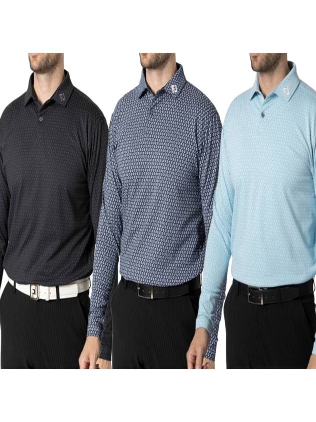 풋조이 긴팔 남성 기모 살라맨더 프린트 폴로 24 FW