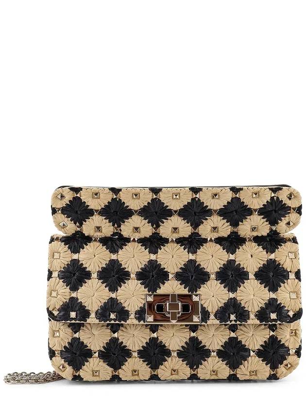 Valentino Garavani 락스터드 폴드오버 탑 숄더백 6W2B0123QUN_EX9