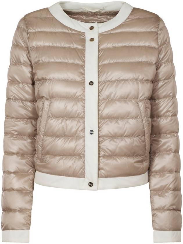 헤르노 퀼팅 크루넥 코트