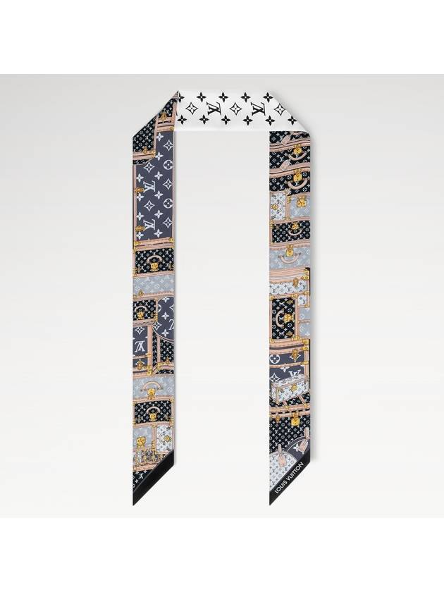 루이비통 렛츠 고 BB 방도 블랙 여성 트윌리 M76442