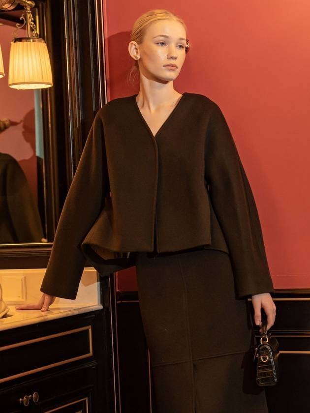 드팜므 캐시 울 도먼 자켓 카키