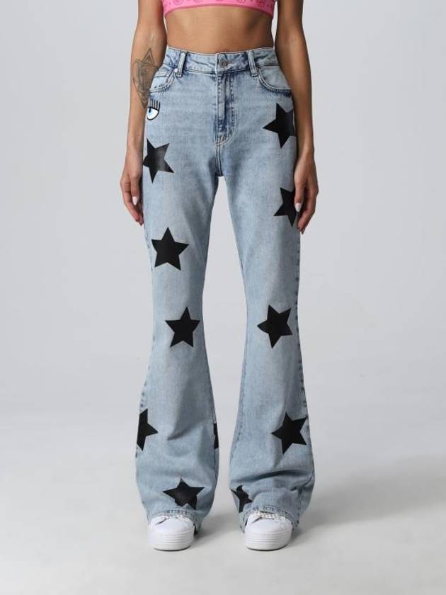 22SS 키아라 페라그니 데님 스트레이트 팬츠 72CBB5Z1CDW24 904 Blue